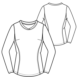 Fashion sewing patterns for T-Shirt 4690
